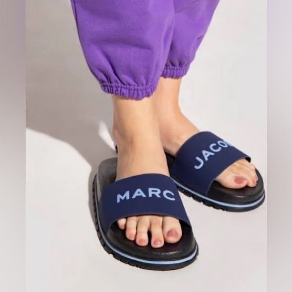 marc jacobs logo sport slide sandal